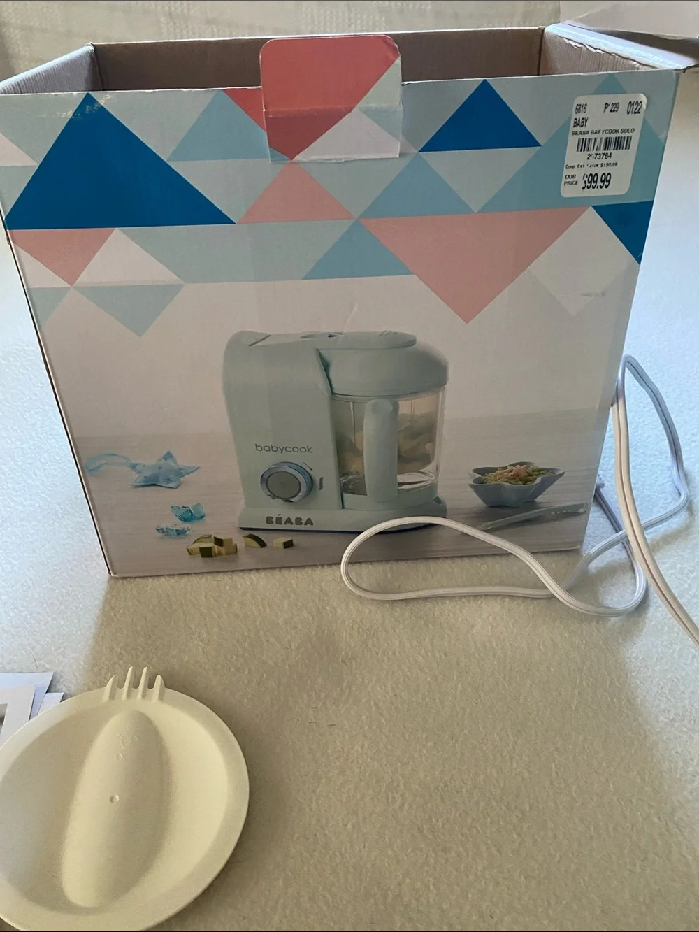 BEABA Babycook Solo Blender & Steamer Macaron Jade Green new open box
